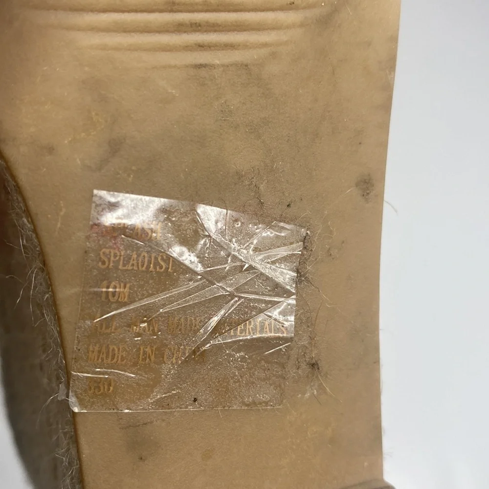 Steve Madden Womens Clear Strap Wedge Heels Open Toe Espadrille Sandals Size 10